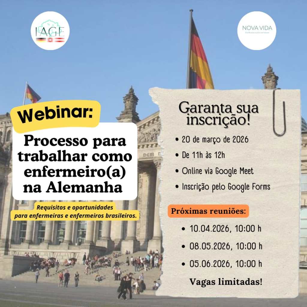Webinar: Processo para trabalhar como enfermeiro(a) na Alemanha
